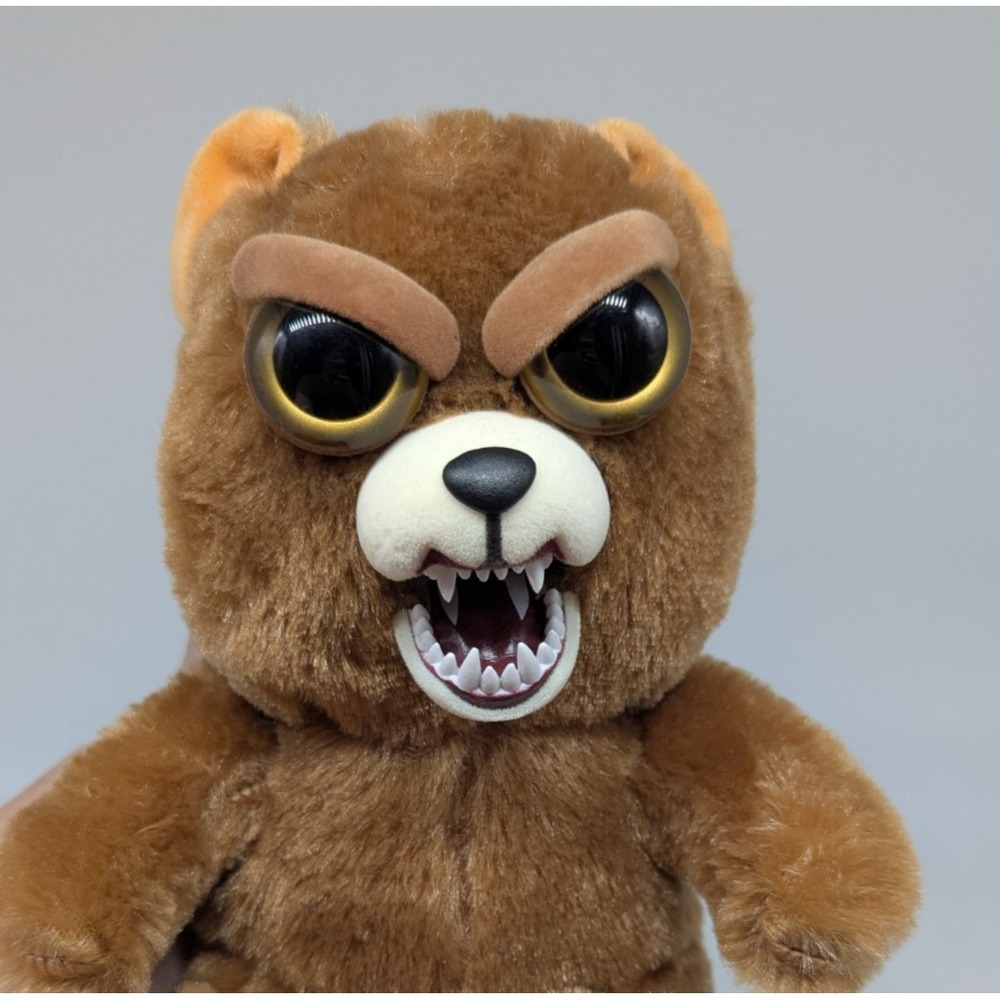 Feisty Pets Sir Growls A Lot Plush Stuffed Animal Bear 8.5" Angry Grizzly 2015